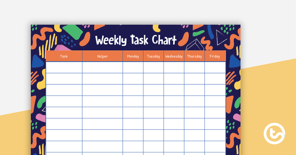 Preview image for Sketchy Shapes – Weekly Task Chart - teaching resource