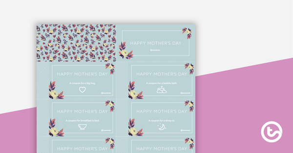 母亲节优惠券手册（Flowers）的预览图片 - 教学资源