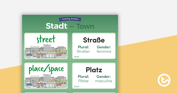 城镇的缩略图-德语卡片-教学资源