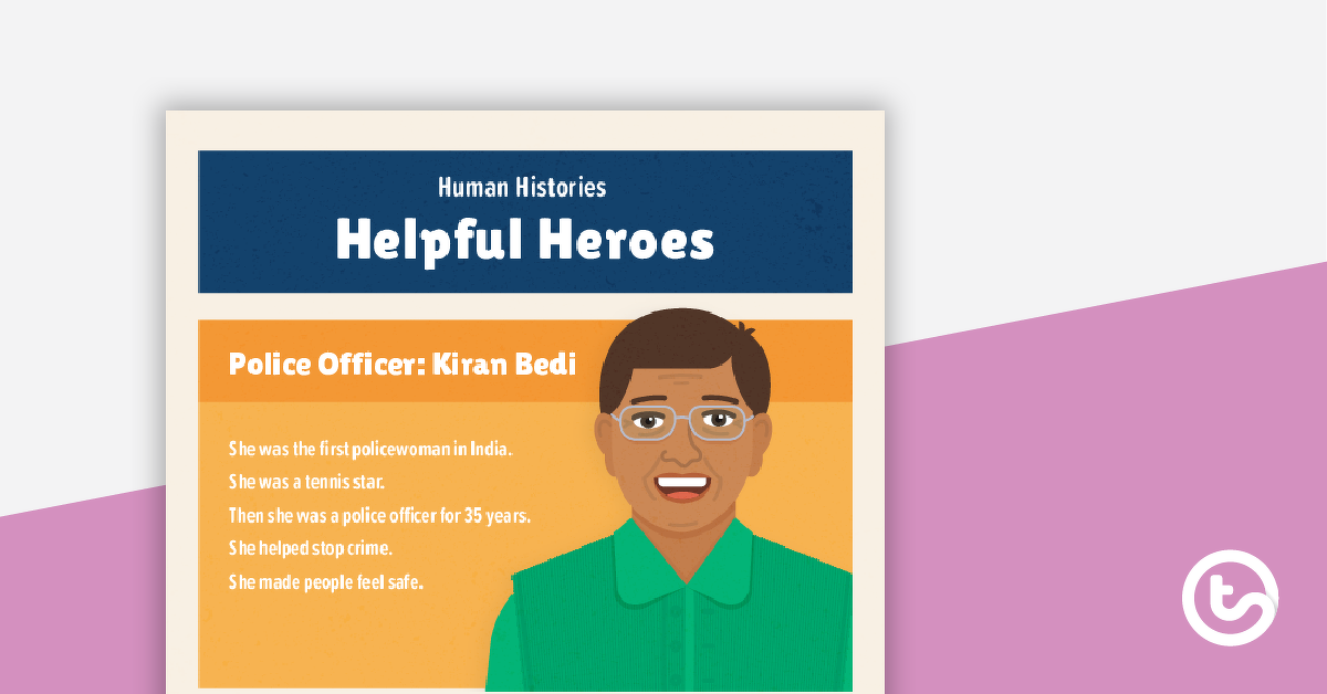 Preview image for Human Histories: Helpful Heroes – Comprehension Worksheet - teaching resource