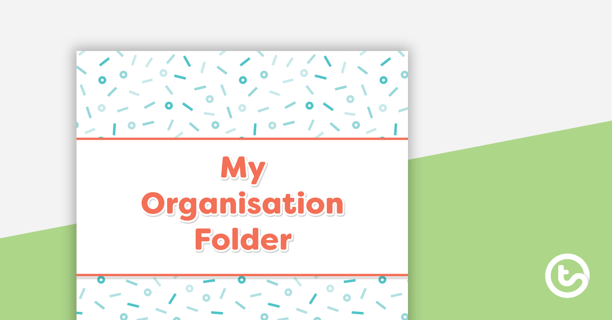 Preview image for My Organisation Folder – Cover and Dividers - teaching resource