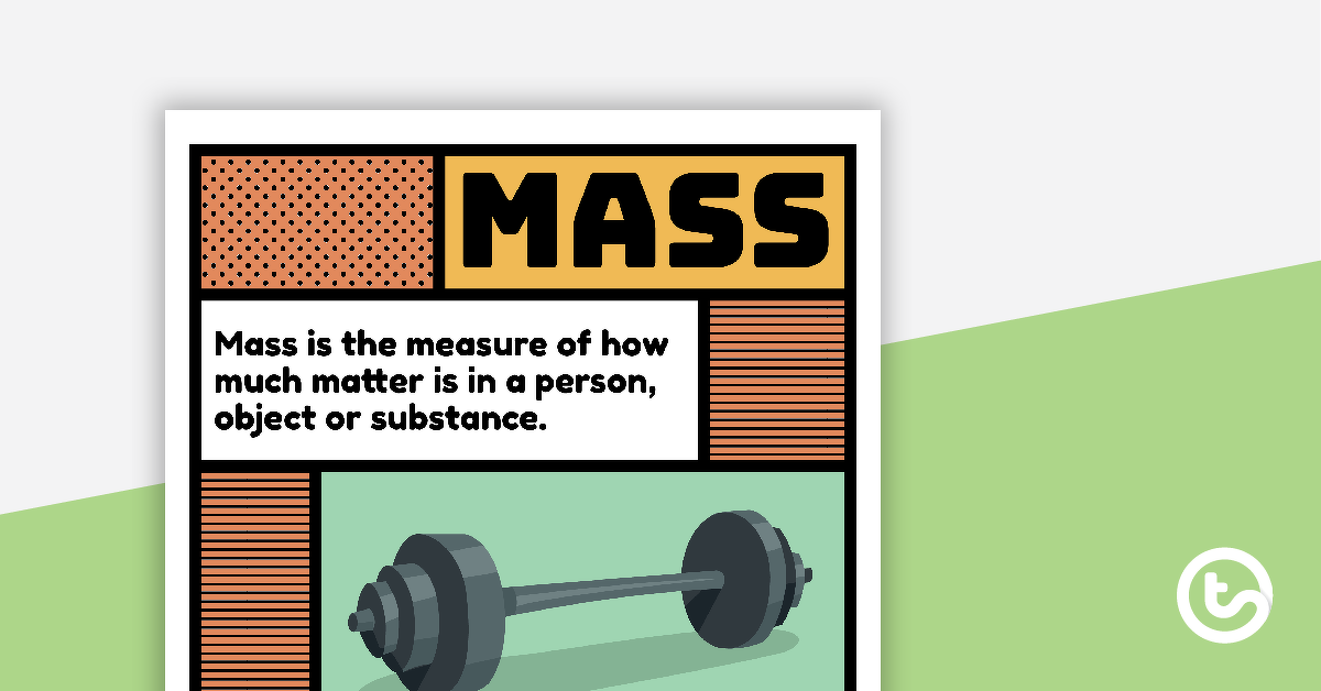 Preview image for Mass Vocabulary Poster - teaching resource
