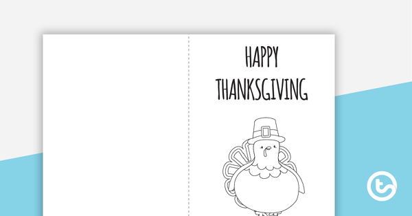 Preview image for Thanksgiving Day - Greeting Card - teaching resource
