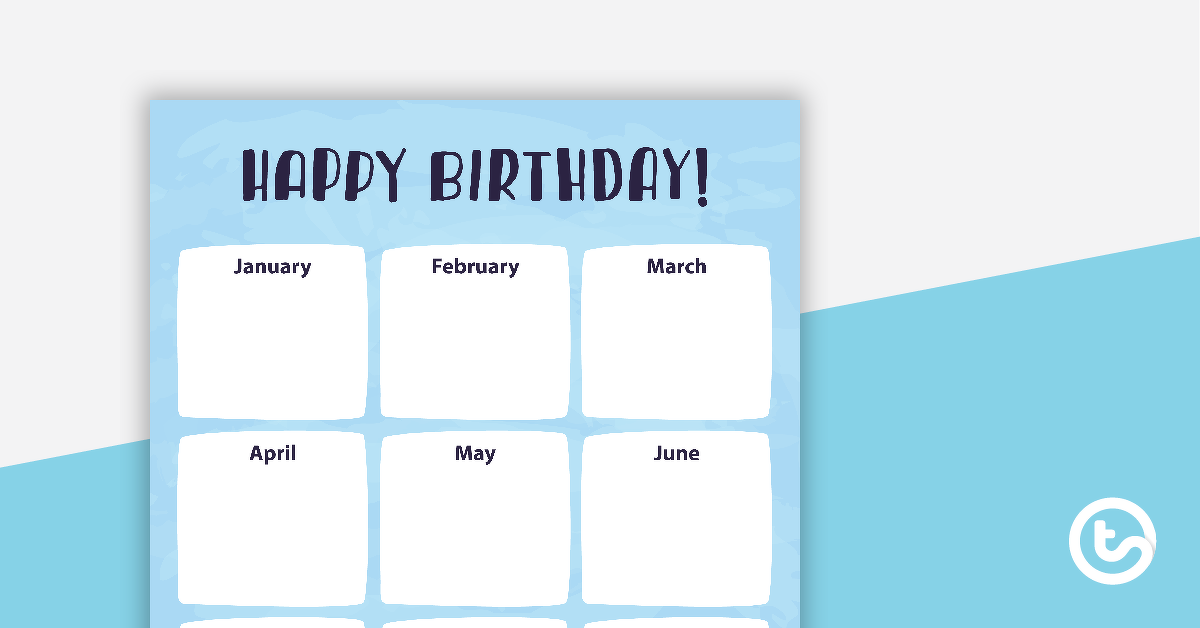 Preview image for Friends of a Feather - Happy Birthday Chart - teaching resource