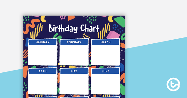 Preview image for Sketchy Shapes – Happy Birthday Chart - teaching resource