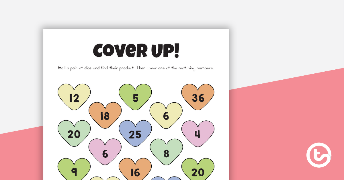 Preview image for Cover Up! - Multiplication Facts Game - teaching resource