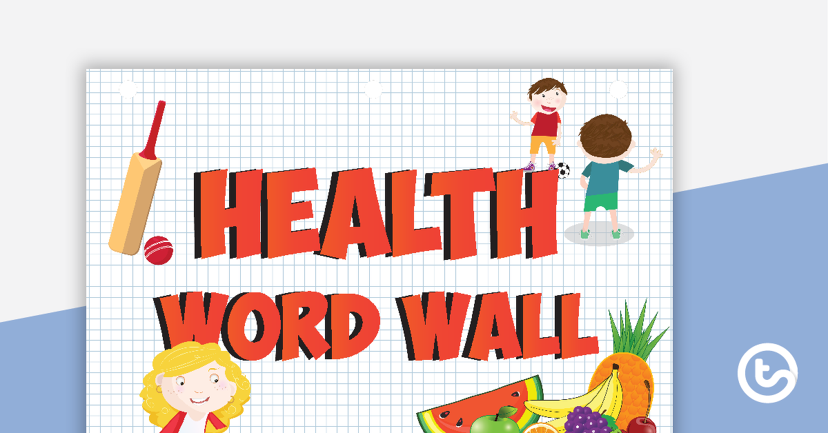 Preview image for Health Word Wall Poster - teaching resource