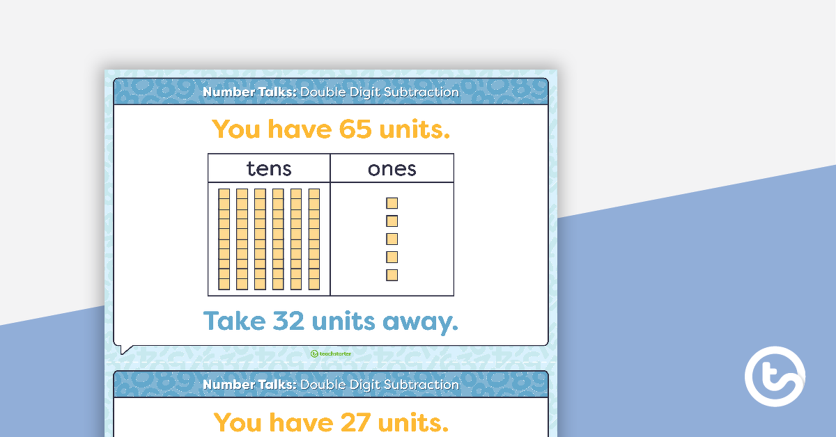 预览图像for Number Talks - Double Digit Subtraction Task Cards - teaching resource