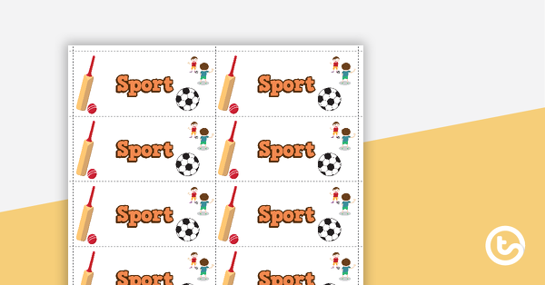 Thumbnail of Book Labels - Sport - teaching resource
