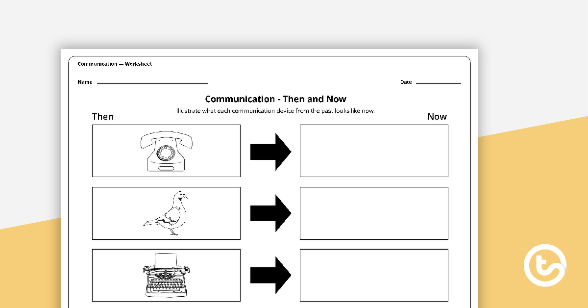 Preview image for Communication Then and Now - Worksheet - teaching resource