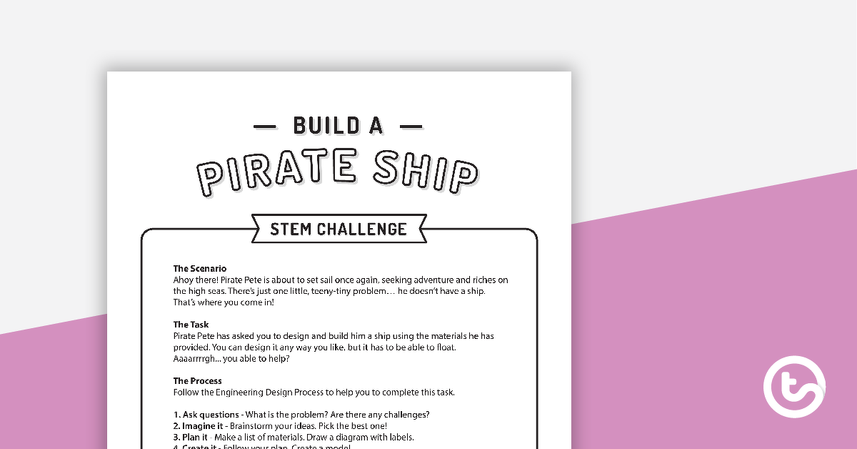 建造海盗船茎挑战的预览图像 - 早年 - 教学资源