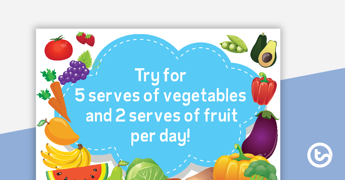 Preview image for Try for 2 and 5 Fruit and Vegetable Poster - teaching resource