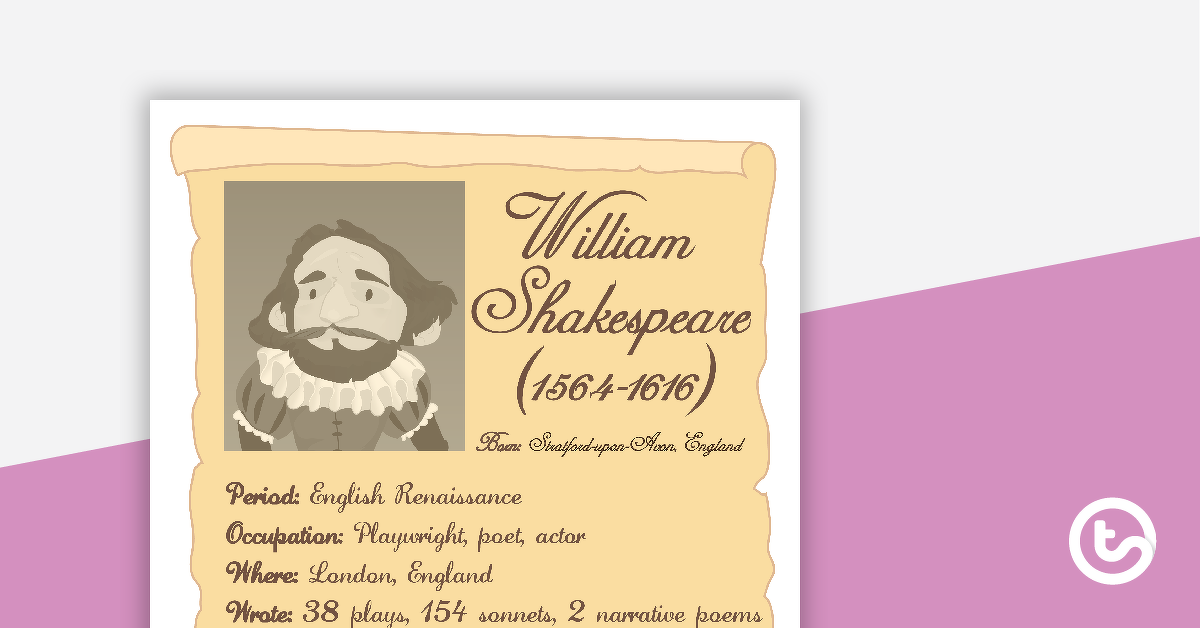 预览图像威廉莎士比亚的情况说明-教学资源