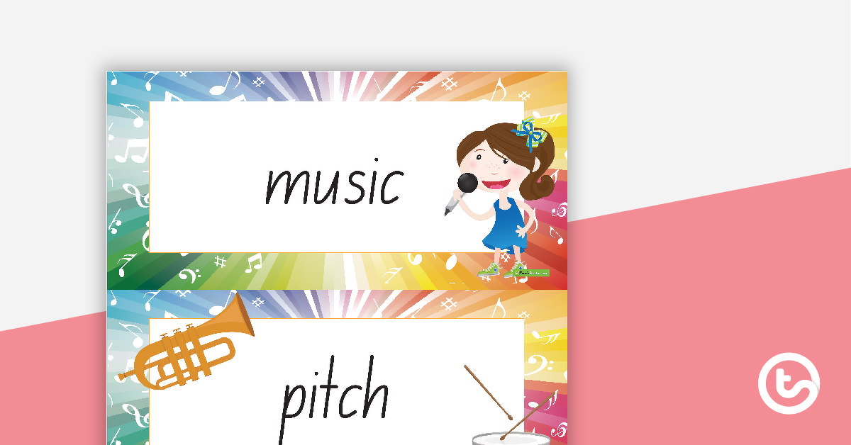 Preview image for Music Word Wall Vocabulary - teaching resource