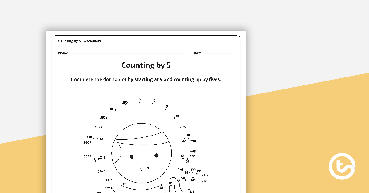 Preview image for Dot-to-Dot Drawing - Numbers by 5 - Astronaut - teaching resource