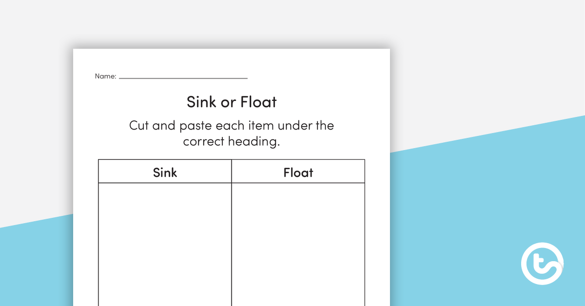 Preview image for Sink or Float Investigation Worksheet - Cut and Paste - teaching resource