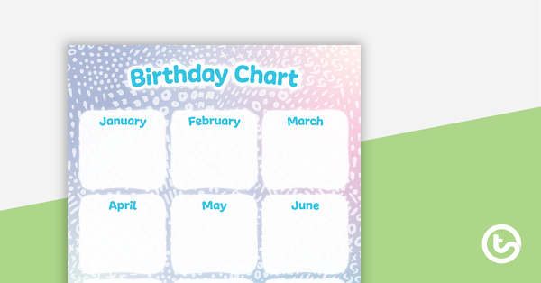 Thumbnail of Pastel Dreams – Happy Birthday Chart - teaching resource
