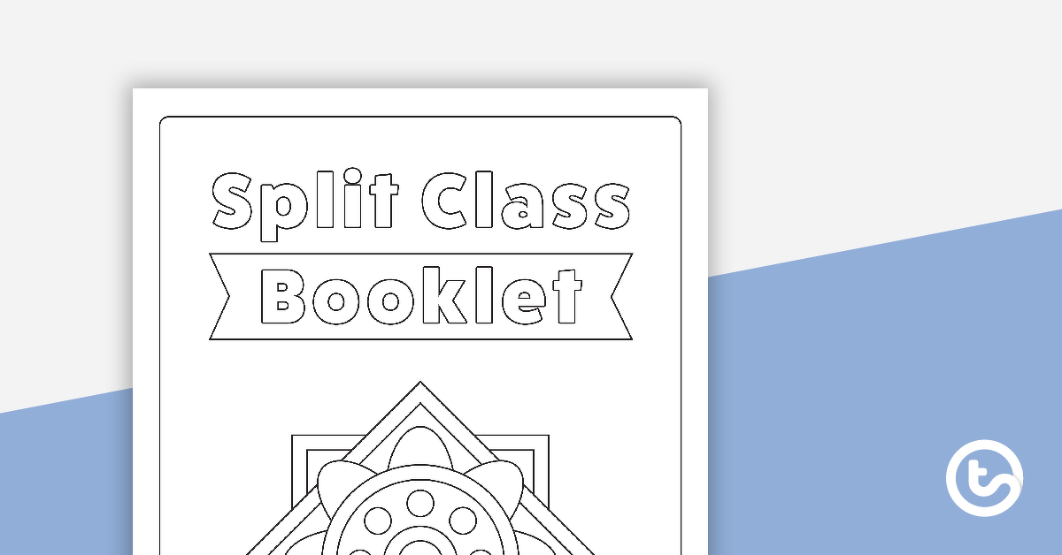 Preview image for Split Class/Fast Finisher Booklet Front Cover - Mandalay Pattern 2 - teaching resource
