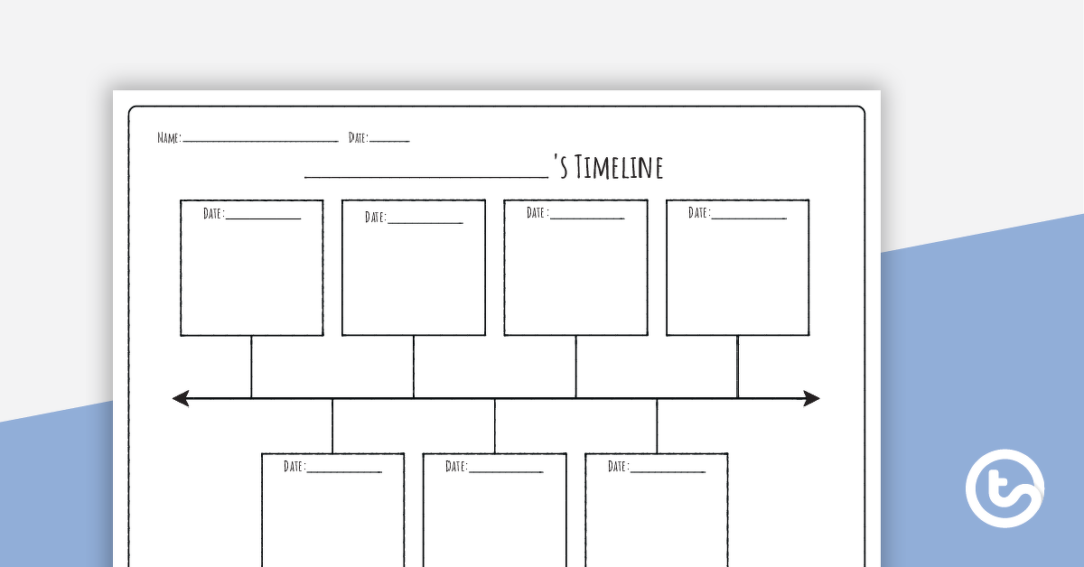 Preview image for Biography Timeline Template - teaching resource