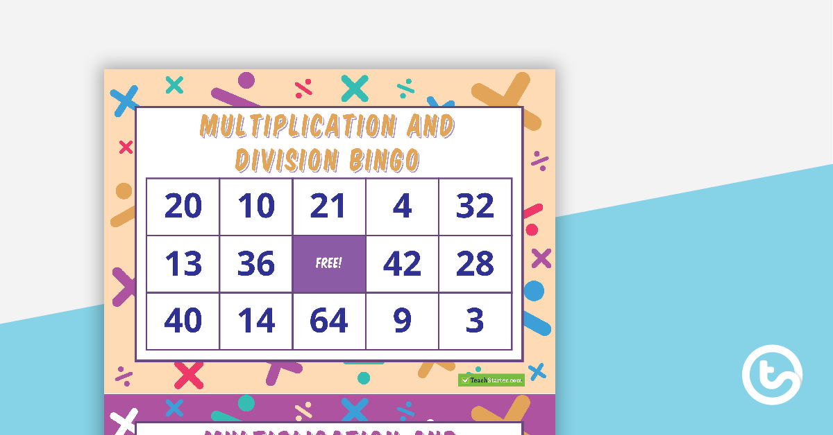 Preview image for Multiplication and Division - Bingo Game - V1 - teaching resource