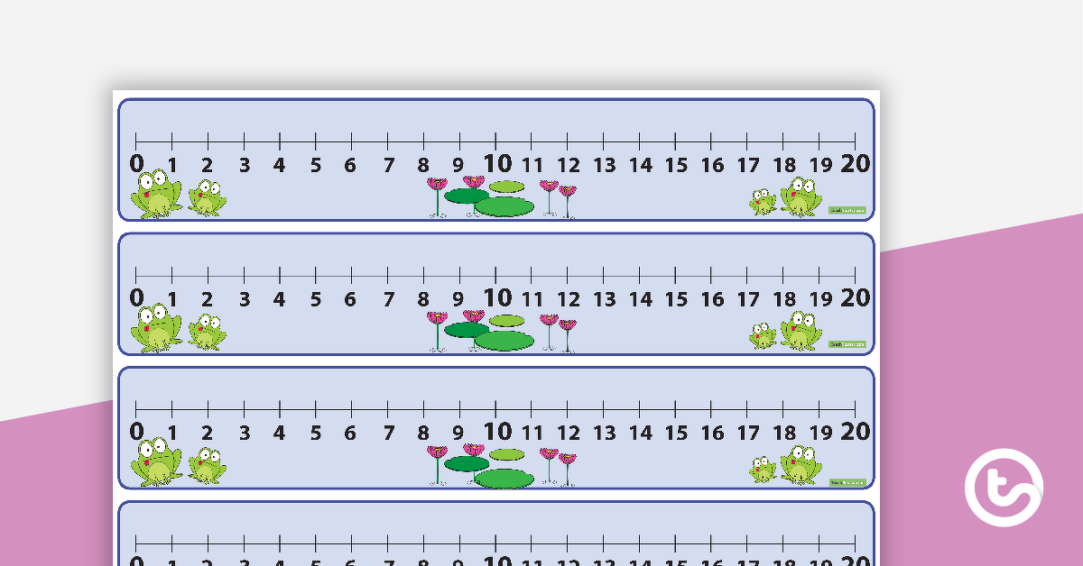 Preview image for Number Line 0-20 - Frogs - teaching resource