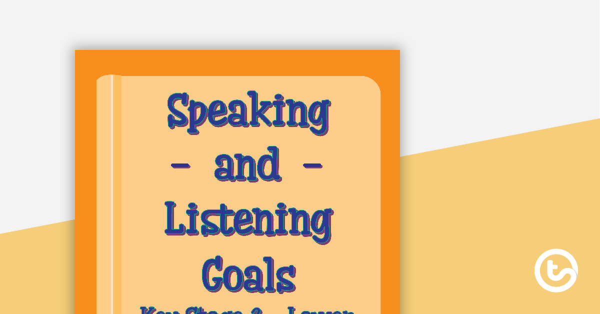 Preview image for Goal Labels - Speaking and Listening (Key Stage 2 - Lower) - teaching resource