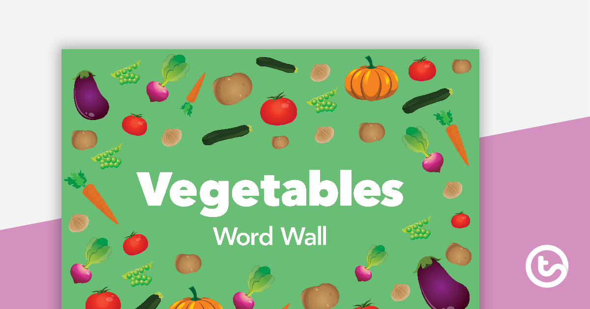Preview image for Vegetable Word Wall Vocabulary - teaching resource