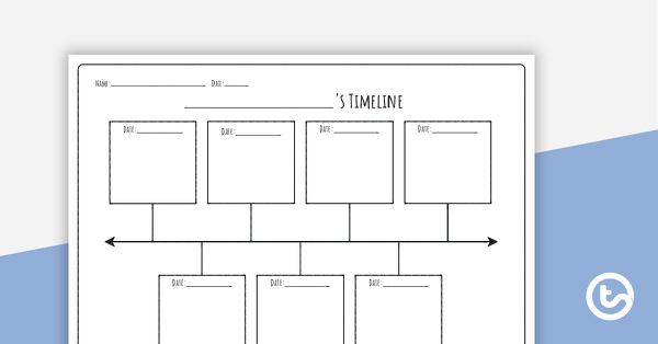 Preview image for Biography Timeline Template - teaching resource