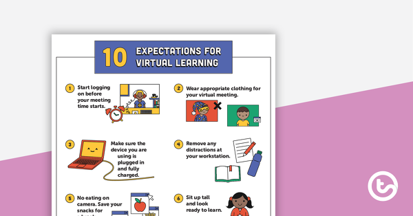 预览图像10对虚拟学习的预期 - 海报教学资源