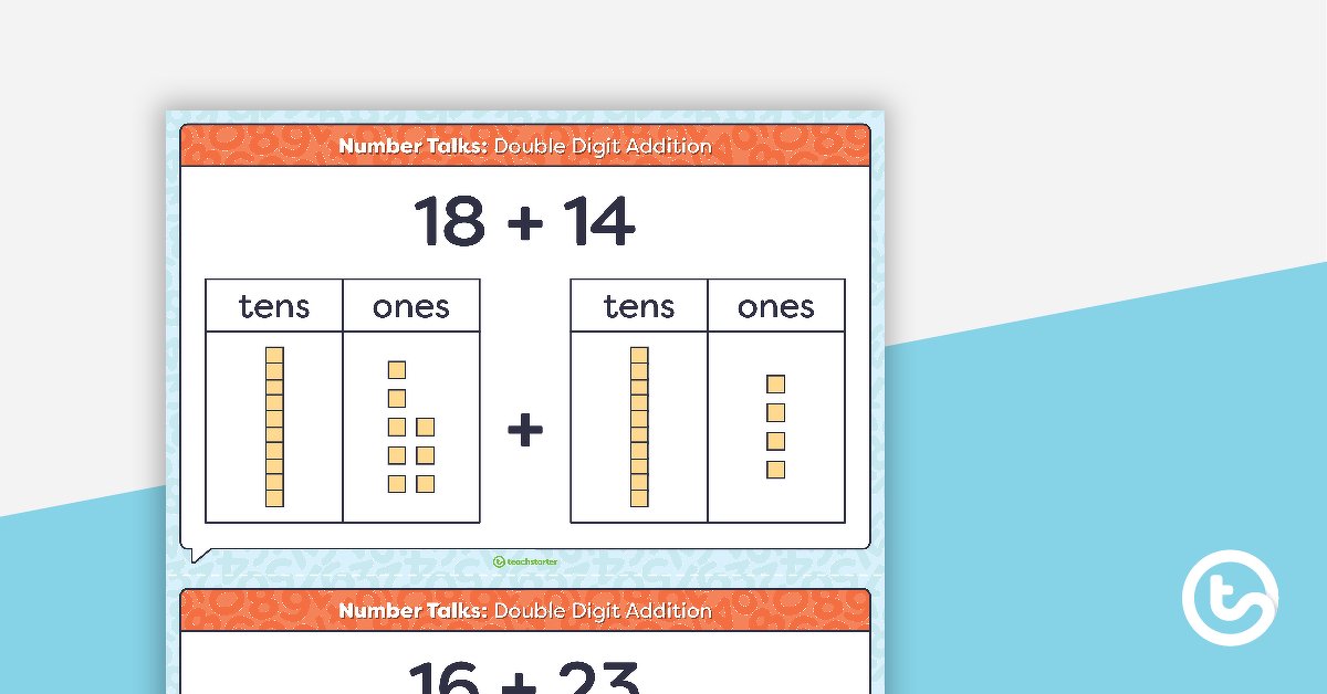 预览图像for Number Talks - Double Digit Addition Task Cards - teaching resource