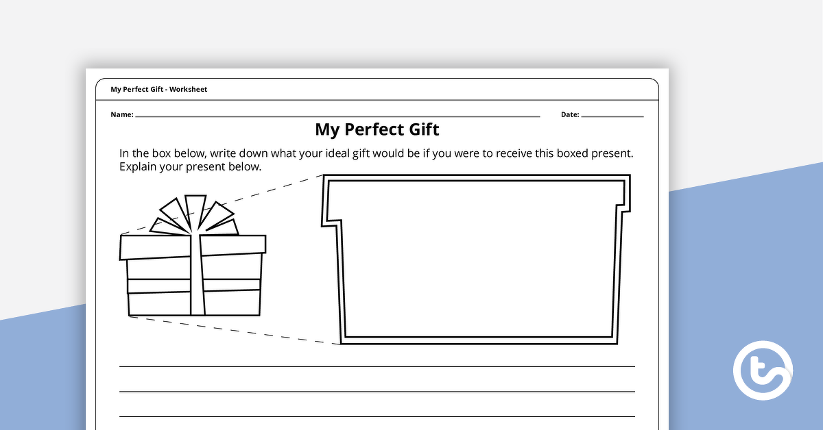 Preview image for My Perfect Gift – Worksheet - teaching resource