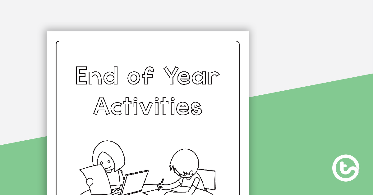 年末活动小册子的预览图像 - 较低的年度 - 教学资源