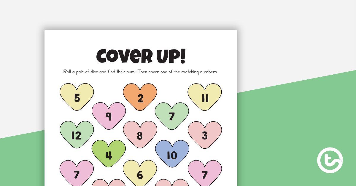 Preview image for Cover Up! - Addition Facts Game - teaching resource