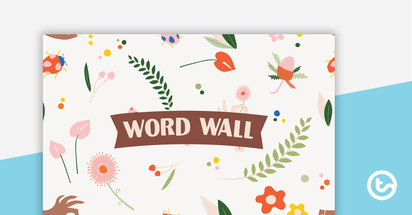 Preview image for Colourful Insects - Word Wall Template - teaching resource