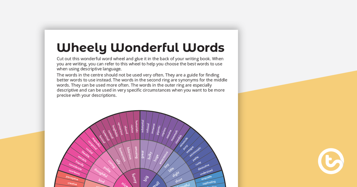 Preview image for Wheely Wonderful Words – Overused Adjectives - teaching resource