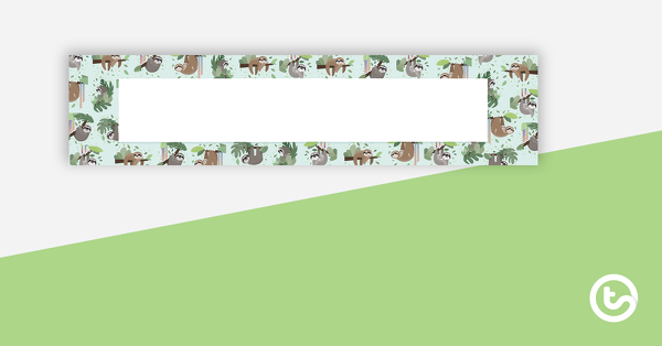 Preview image for Sloths – Display Banner - teaching resource