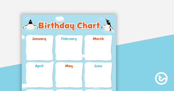 Preview image for Penguins – Happy Birthday Chart - teaching resource
