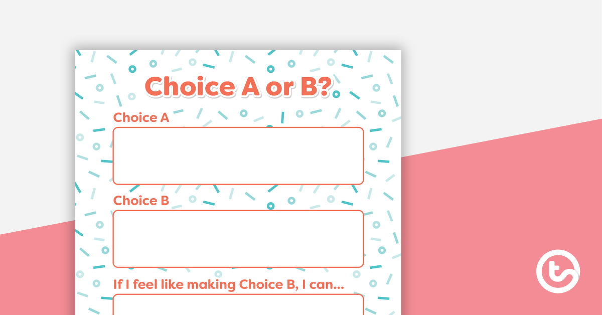 Preview image for Choice A or B? – Template - teaching resource