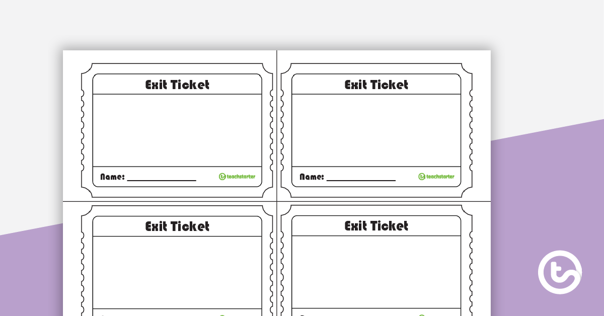 Preview image for Exit Tickets Template - teaching resource