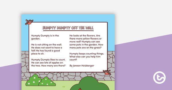 Preview image for Humpty Dumpty Off the Wall – Worksheet - teaching resource