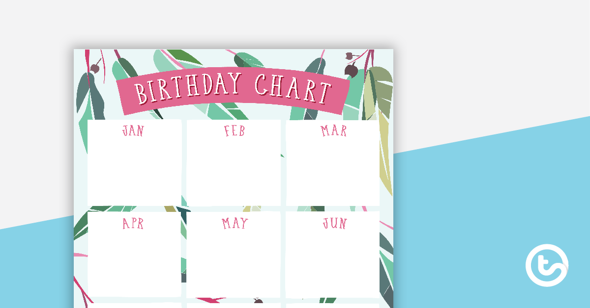 Preview image for Gum Leaves - Happy Birthday Chart - teaching resource