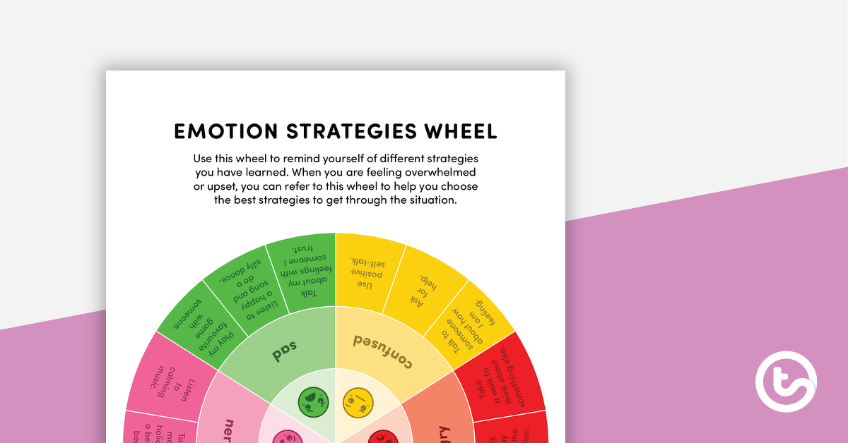 预览图像for Emotion Strategies Wheel - teaching resource