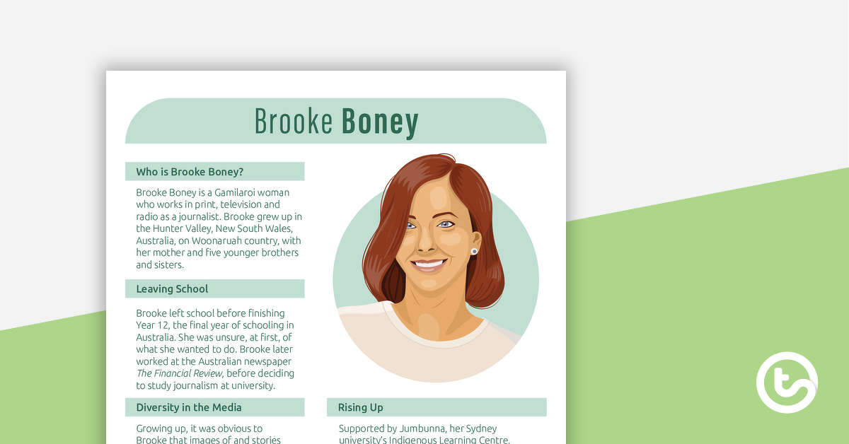 Preview image for Inspirational Woman Profile- Brooke Boney - teaching resource