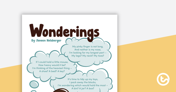 Preview image for Wonderings – Worksheet - teaching resource