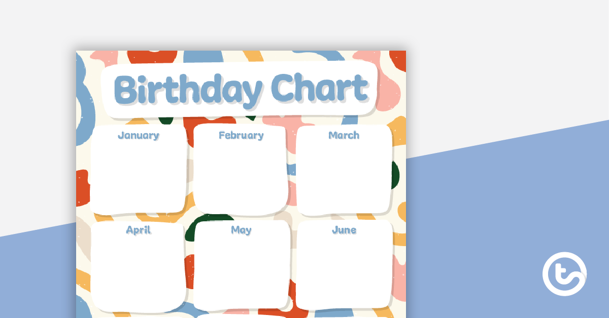 Preview image for Abstract Pattern – Happy Birthday Chart - teaching resource