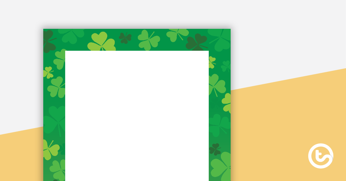 Preview image for St Patrick's Day Page Borders - teaching resource