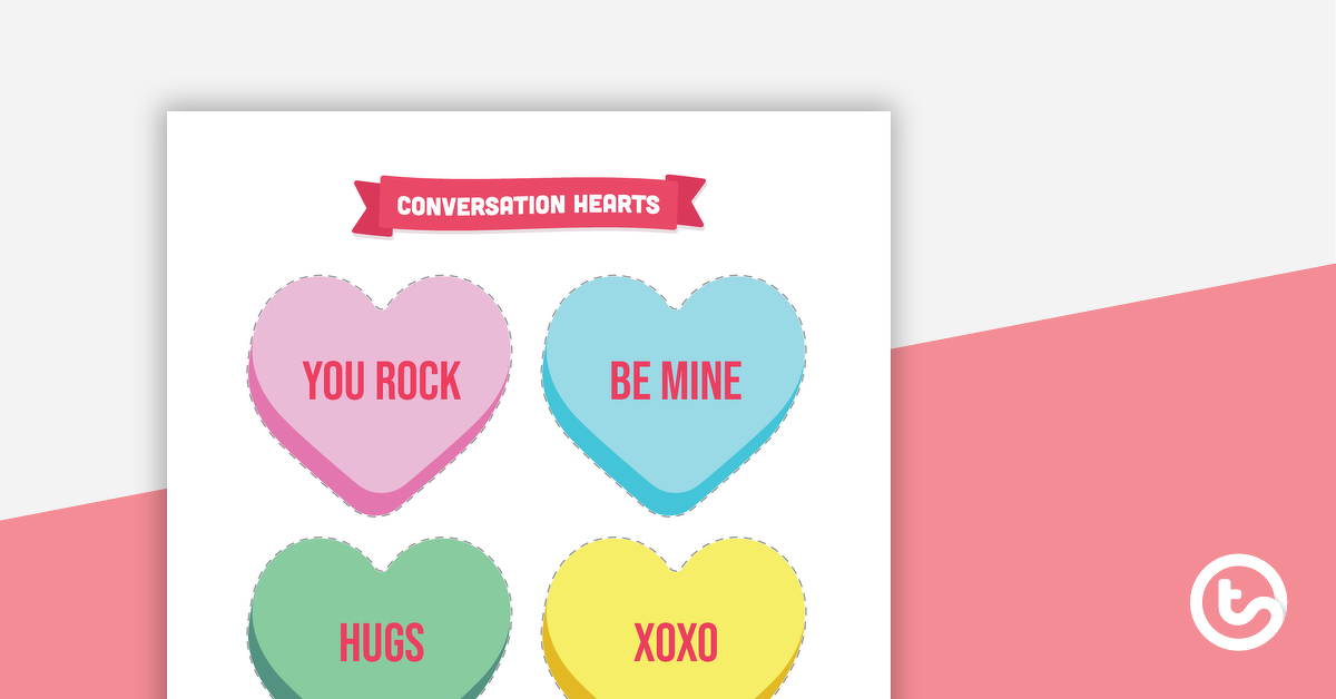 Preview image for Conversation Hearts – Template - teaching resource