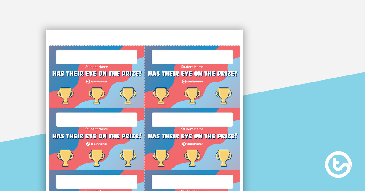 Preview image for Behavior Punch Card – Eye on the Prize! - teaching resource