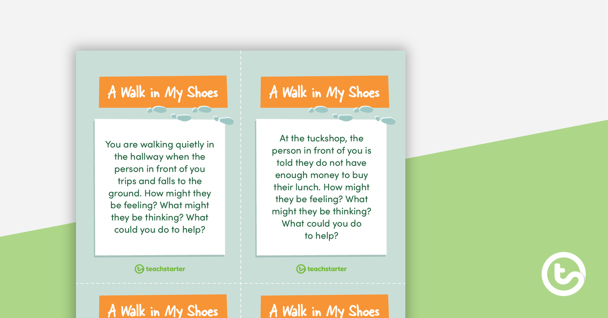 预览图像for A Walk in My Shoes – Empathy Task Cards - teaching resource