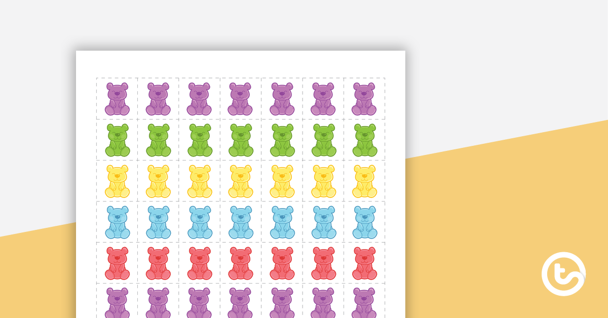 Preview image for Coloured Bears – Template - teaching resource